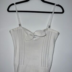 Chanel 23P White Knit Top - Size 40 - New With Tags - Boutique Exclusive